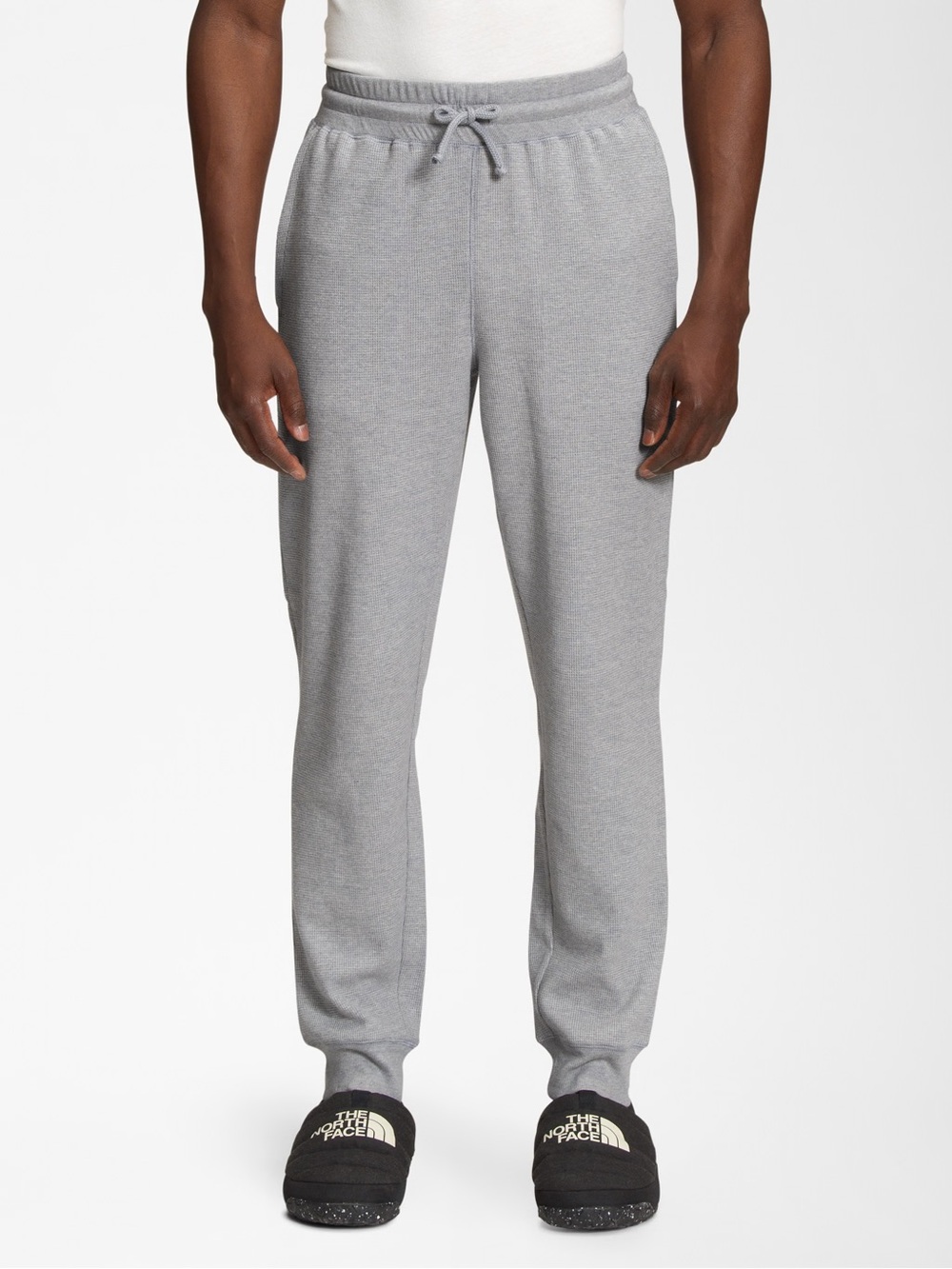 The north face mens waffle knit joggers gray size large